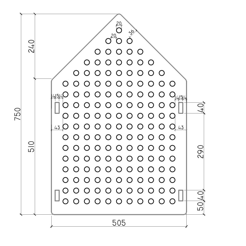 чертёж пегборд из дерева pegboard DOODYWOODY